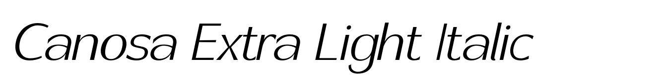 Canosa Extra Light Italic